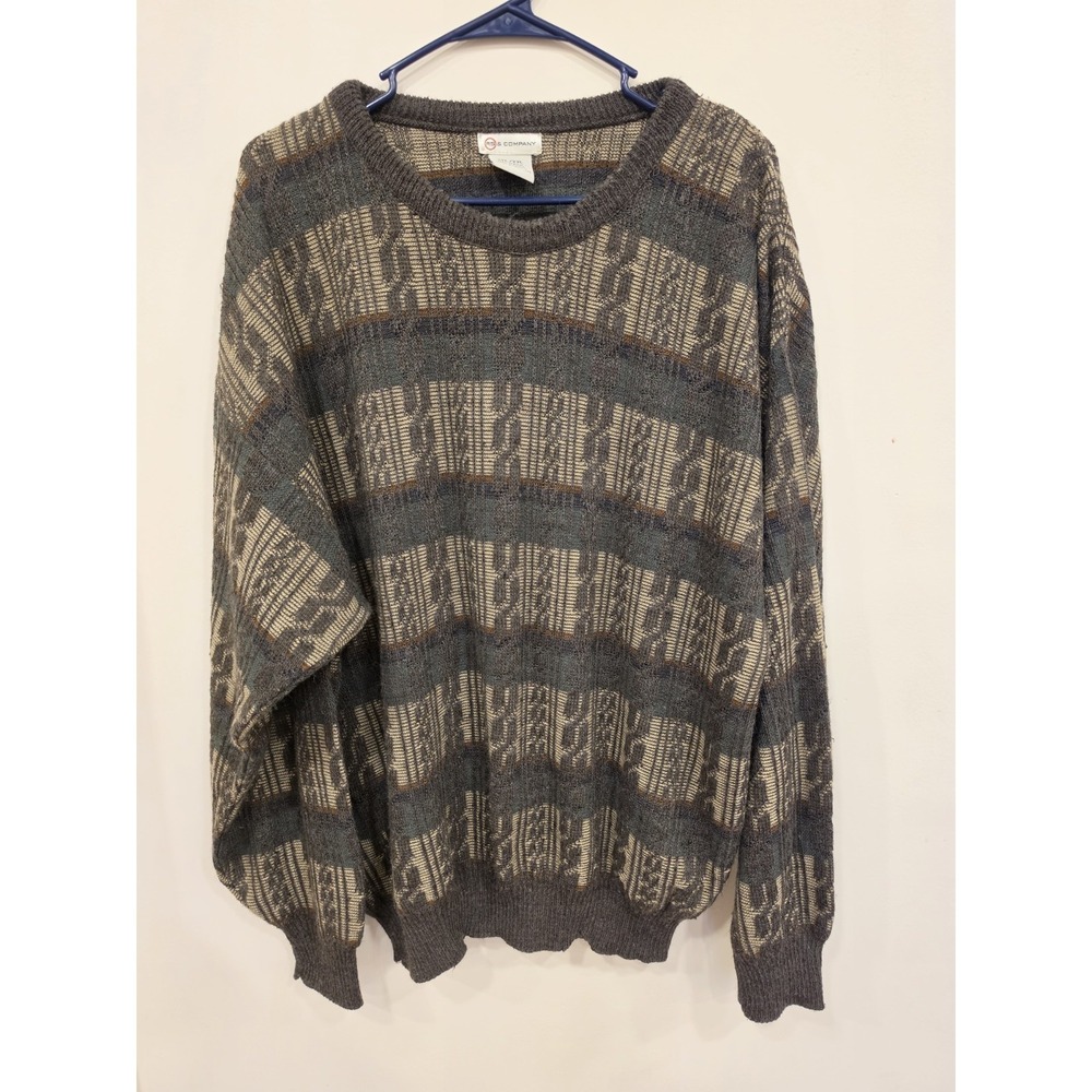 Vintage 90s Oversized Chunky Knit Grandpa Core Sweater Size XXL Retro Dad